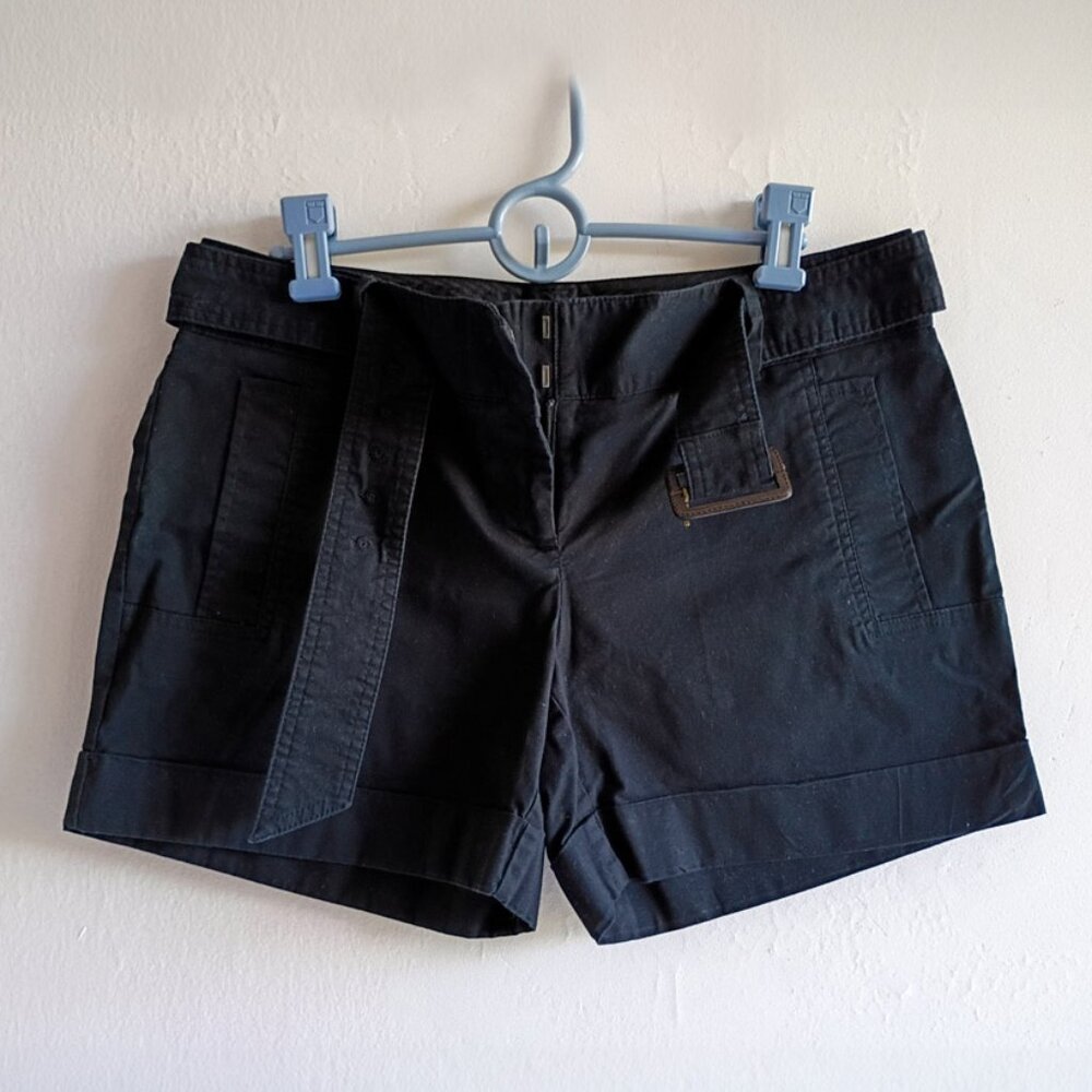 The Limited Black Belted Tailored Shorts Size 6 Chic Casual